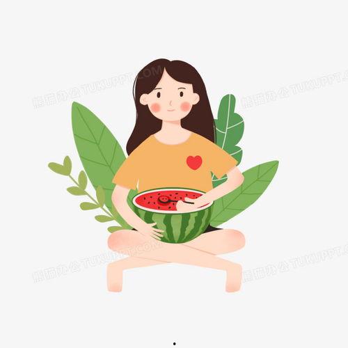 插画吃瓜少女头像,插画头像背后的故事